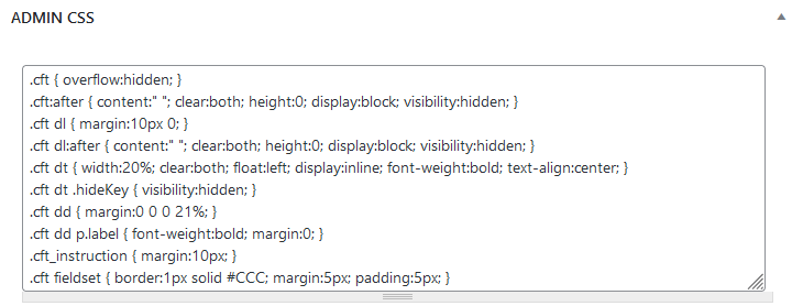 ADMIN CSS
